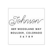 ファミリミニマル名モダン差出人住所 ラバースタンプ (インプリント)