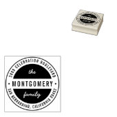 ファミリモダンはっきりした名丸差出人住所 ラバースタンプ (押印)