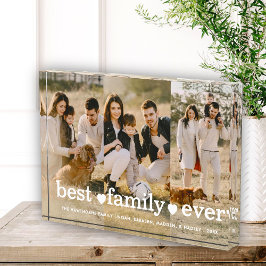 ファミリモダンシンプルスクリプト写真コラージュ フォトブロック