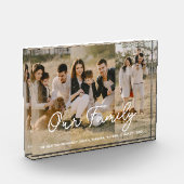 ファミリモダンシンプルスクリプト写真コラージュ フォトブロック (左)