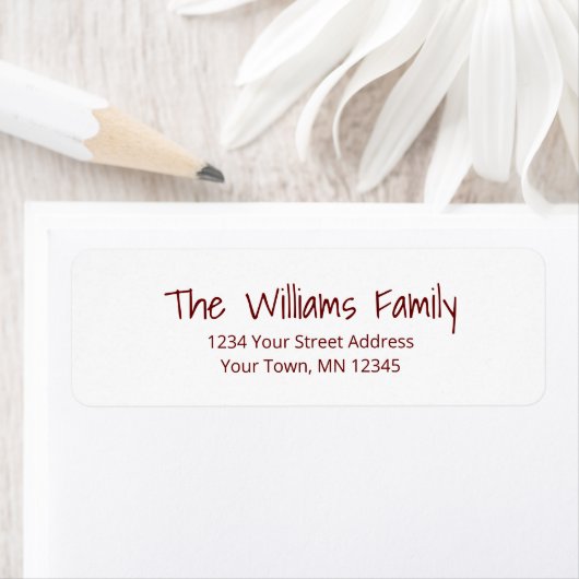 ファミリモダンシンプルタイポグラフィ差出人住所 ラベル (インサイチュ)