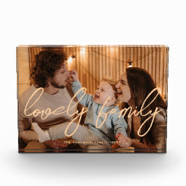 ファミリモダンスパーソナライズされたクリプト写真ブロック フォトブロック