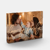 ファミリモダンスパーソナライズされたクリプト写真ブロック フォトブロック (左)