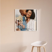 ファミリモダンタイポグラフィ写真パーソナライズされた フォトプリント           