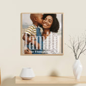 ファミリモダンタイポグラフィ写真パーソナライズされた フォトプリント           