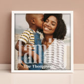 ファミリモダンタイポグラフィ写真パーソナライズされた フォトプリント           