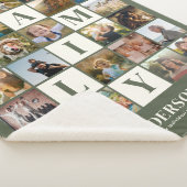 ファミリモダンフォトコラージグリシンプルッドスタイリッシュ シェルパブランケット (3/4)