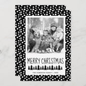 ファミリモダンフォト白黒ドット シーズンカード (正面/裏面)