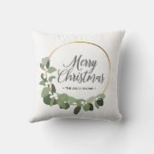 ファミリモダンークリスマスリースメリークリスマス クッション (裏面)