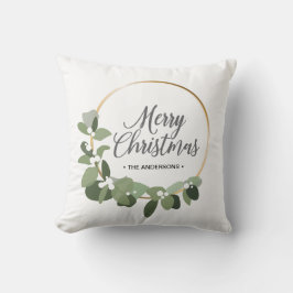 ファミリモダンークリスマスリースメリークリスマス クッション