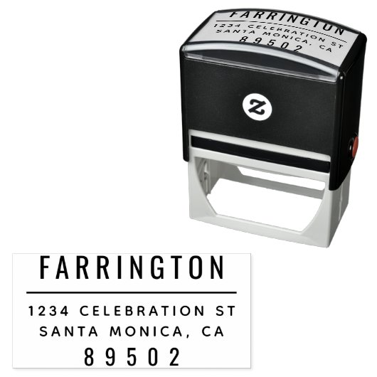 ファミリモダンー名およびシンプル差出人住所 セルフインキングスタンプ (インサイチュ)