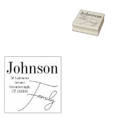 ファミリモダン名と差出人住所 ラバースタンプ (押印)