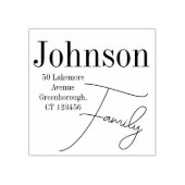 ファミリモダン名と差出人住所 ラバースタンプ (インプリント)