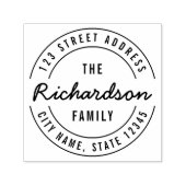 ファミリモダン名はっきりした差出人住所を丸める セルフインキングスタンプ (デザイン)