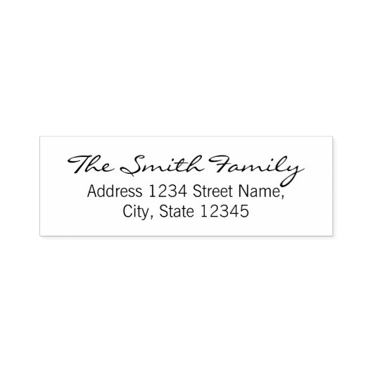 ファミリモダン名エレガント差出人住所 セルフインキングスタンプ (デザイン)