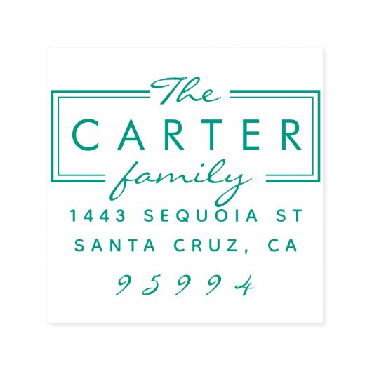 ファミリモダン名スクリエレガントプト差出人住所 セルフインキングスタンプ (デザイン)