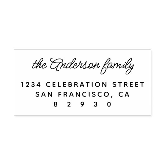 ファミリモダン名スミニマルクリプト差出人住所 セルフインキングスタンプ (デザイン)