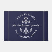 ファミリモダン名ホームはいかりがドロップする場所 ドアマット (正面)