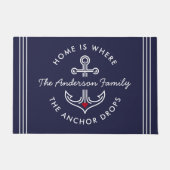 ファミリモダン名ホームはいかりがドロップする場所 ドアマット (正面)