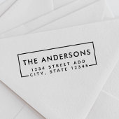 ファミリモダン名ミニマル差出人住所 ラバースタンプ