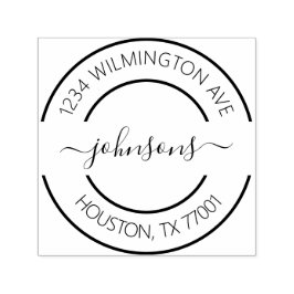 ファミリモダン名差出人住所パーソナライズされた セルフインキングスタンプ