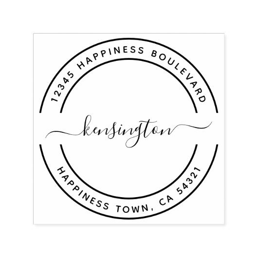 ファミリモダン名差出人住所 セルフインキングスタンプ (デザイン)