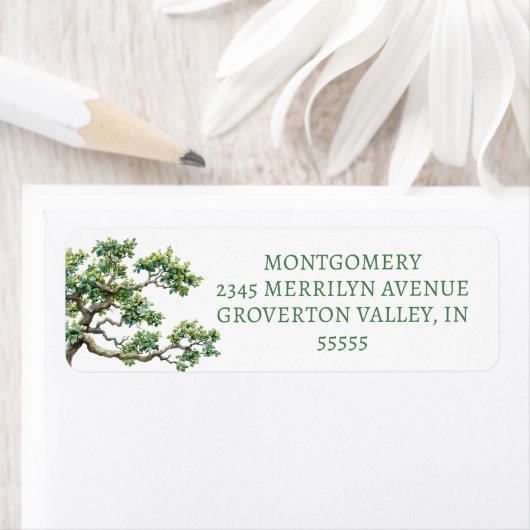 ファミリモダン懇親会ツリーブランチ水カラー ラベル (インサイチュ)