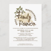 ファミリモダン懇親会ツリー招待状 ポストカード (正面)