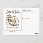 ファミリモダン懇親会ツリー日付ポストカードの保存 ポストカード (裏面)