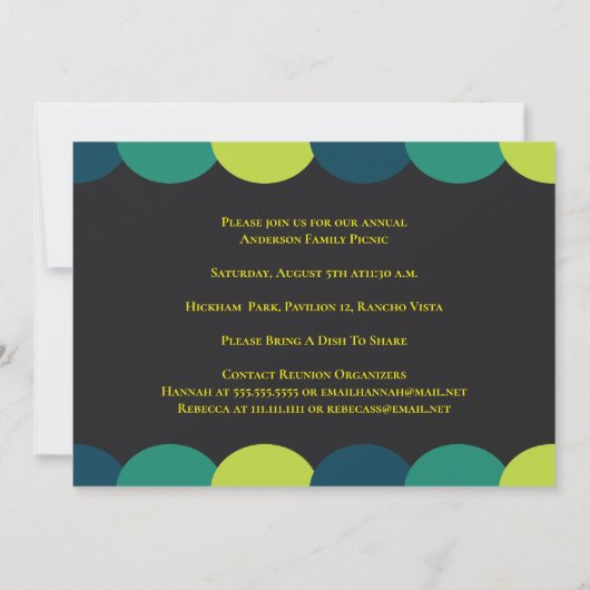 ファミリモダン懇親会パーティーイベント 案内状 (裏面)