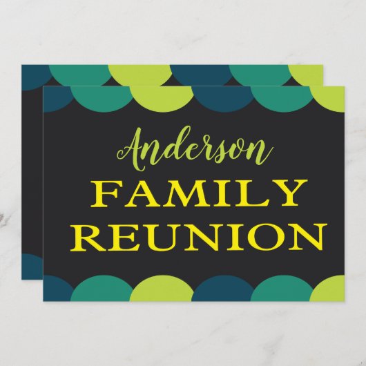 ファミリモダン懇親会パーティーイベント 案内状 (正面/裏面)