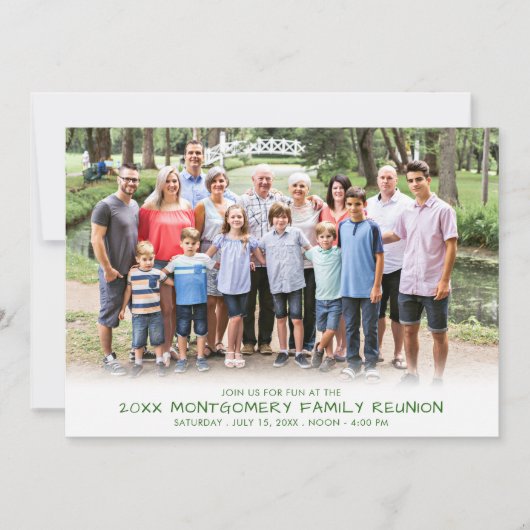 ファミリモダン懇親会ファミリーツリー写真 招待状 (正面)