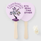 ファミリモダン懇親会数々のカラーフローラツリー ハンドファン (正面&裏面)