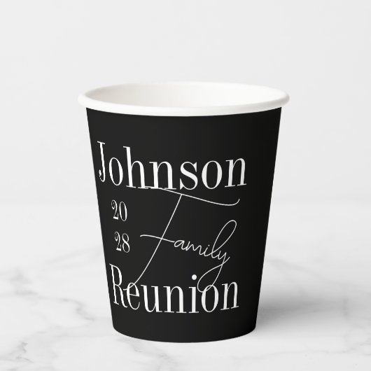 ファミリモダン懇親会白黒パーティー 紙コップ (正面)