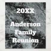 ファミリモダン懇親会白黒落下水 ワインラベル (シングルラベル)