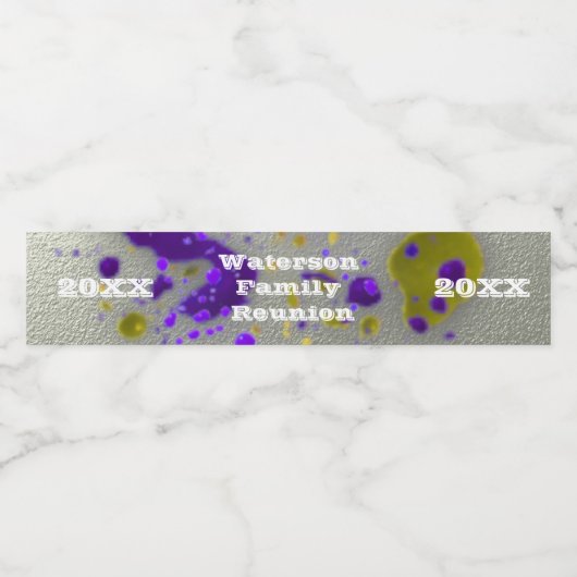 ファミリモダン懇親会絵を描(ばちゃばちゃ)跳ねるイベント ペットボトルラベル (シングルラベル)