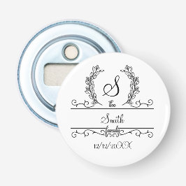 ファミリモノグラムのパーソナライズされた名スクリプ葉トの 栓抜き