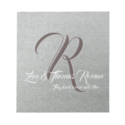 ファミリモノグラムのメモ ノートパッド (正面)