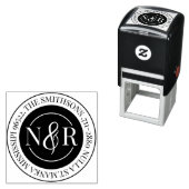 ファミリモノグラムの名差出人住所循環 セルフインキングスタンプ (インサイチュ)