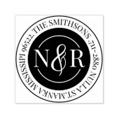 ファミリモノグラムの名差出人住所循環 セルフインキングスタンプ (デザイン)