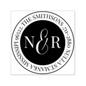 ファミリモノグラムの名差出人住所循環 セルフインキングスタンプ (デザイン)