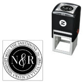 ファミリモノグラムの名差出人住所循環 セルフインキングスタンプ (インサイチュ)