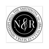 ファミリモノグラムの名差出人住所循環 セルフインキングスタンプ (デザイン)