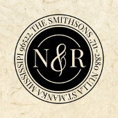 ファミリモノグラムの名差出人住所循環 セルフインキングスタンプ