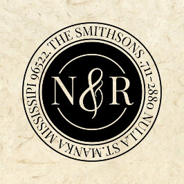 ファミリモノグラムの名差出人住所循環 セルフインキングスタンプ