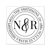 ファミリモノグラムの名差出人住所循環 セルフインキングスタンプ (デザイン)