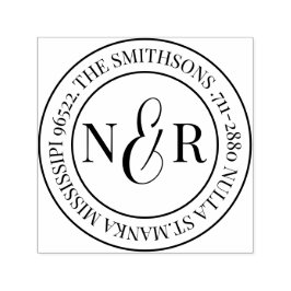 ファミリモノグラムの名差出人住所循環 セルフインキングスタンプ