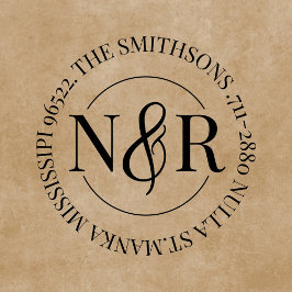 ファミリモノグラムの名差出人住所循環 ラバースタンプ