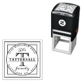 ファミリモノグラム文字紋のスタイルアドレス セルフインキングスタンプ (インサイチュ)