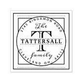 ファミリモノグラム文字紋のスタイルアドレス セルフインキングスタンプ (デザイン)